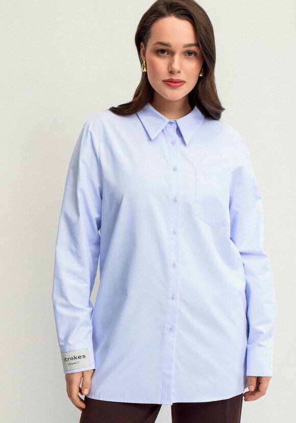 Рубашка хлопковая с шевроном на рукаве шир.  580, рис. 4