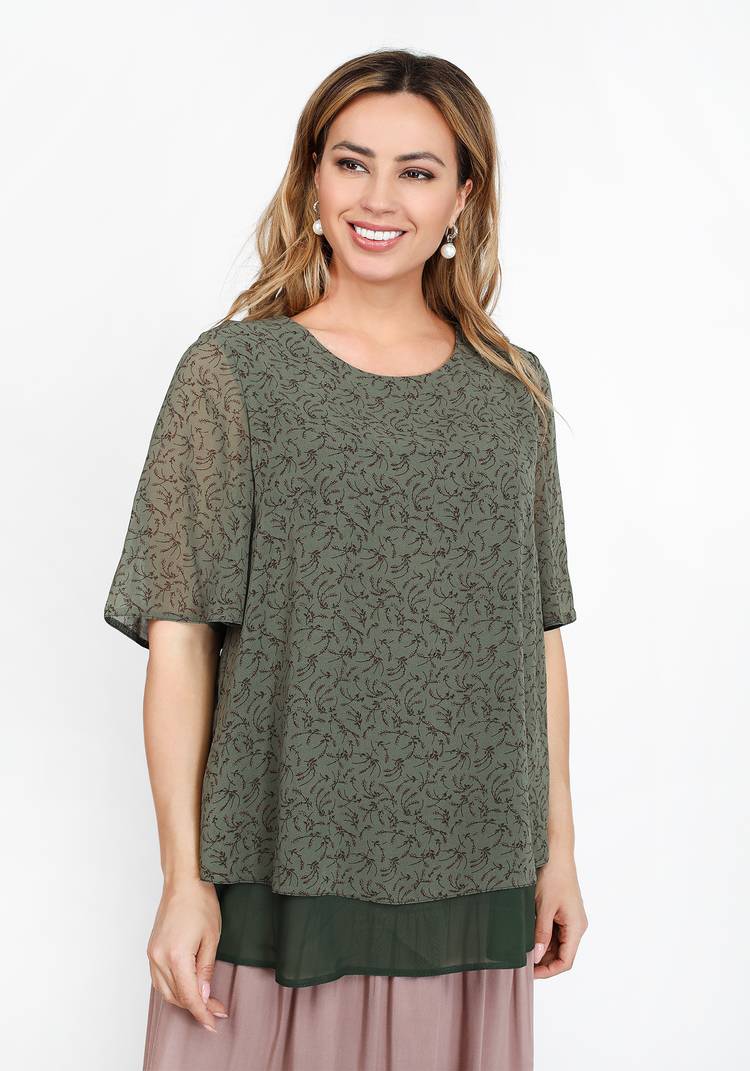 Блузка двуслойная с коротким рукавом шир.  750, рис. 5