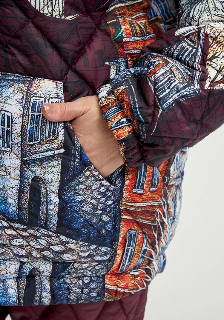 Куртка с принтом Городской пейзаж шир.  750, рис. 20