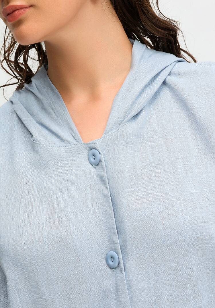 Рубашка с капюшоном и асимметричным низом шир.  750, рис. 22