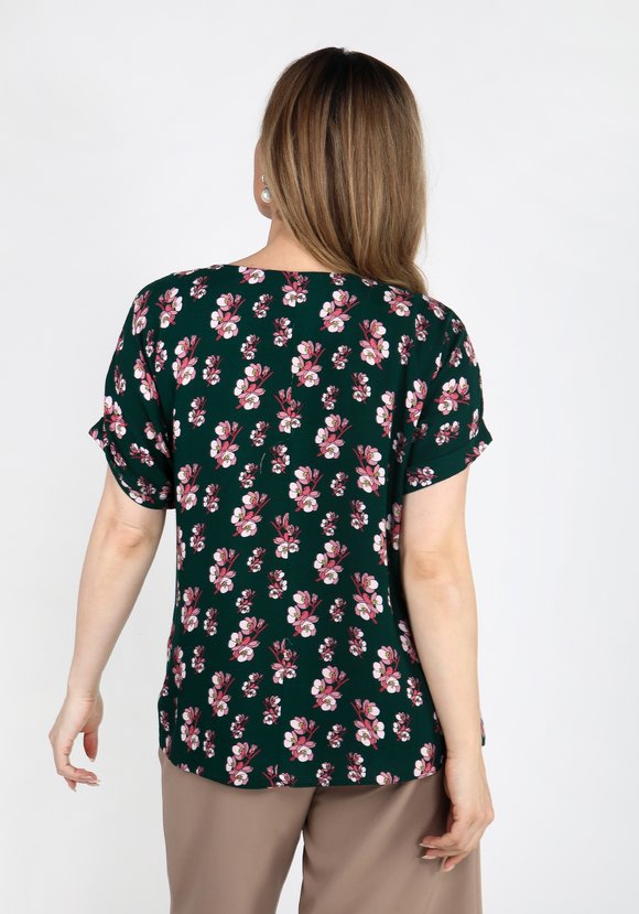 Блуза Цветочный рассвет шир.  580, рис. 13