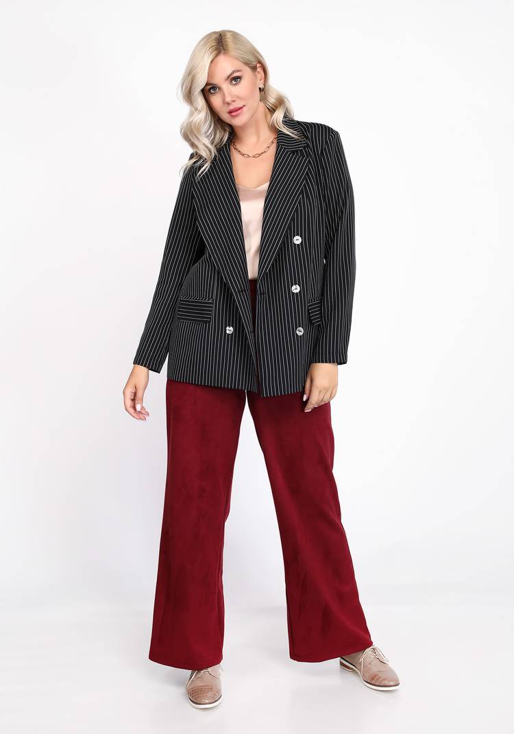 Жакет двубортный в полоску шир.  750, рис. 15