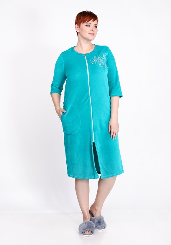 Халат женский  Велюр шир.  580, рис. 1