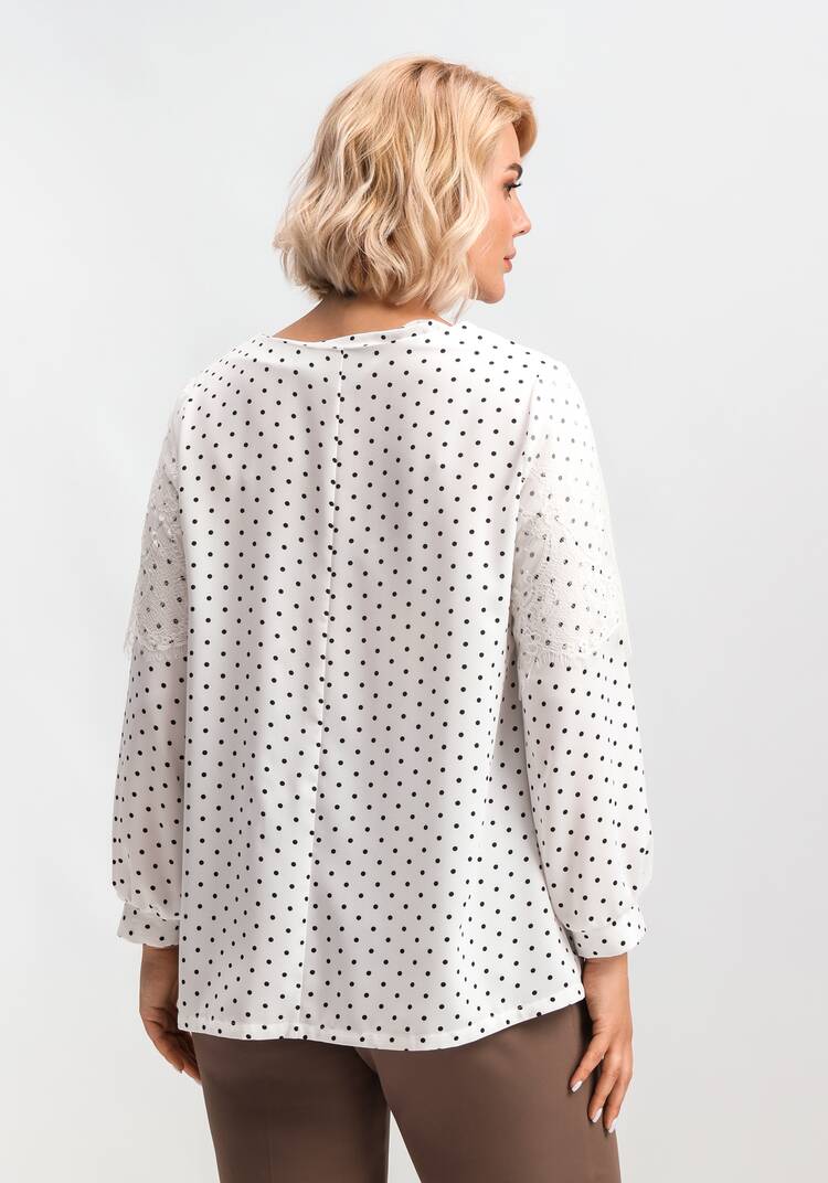 Блуза с кружевом по плечам шир.  750, рис. 21