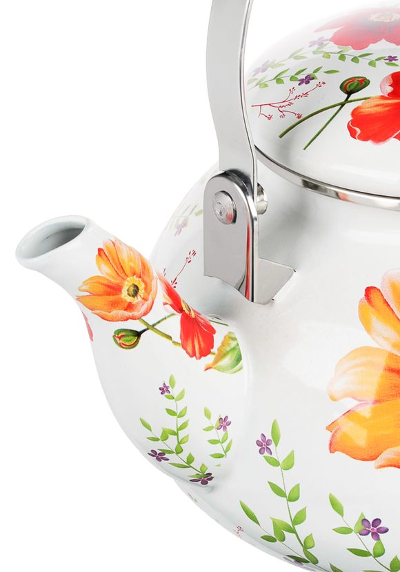 Чайник эмалированный Букет шир.  580, рис. 2