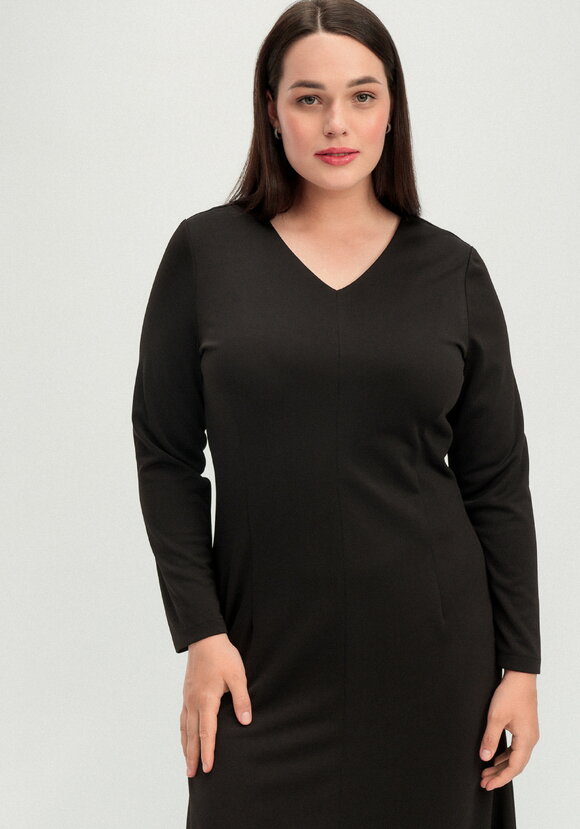 Платье длины миди с V-образным воротником шир.  580, рис. 2