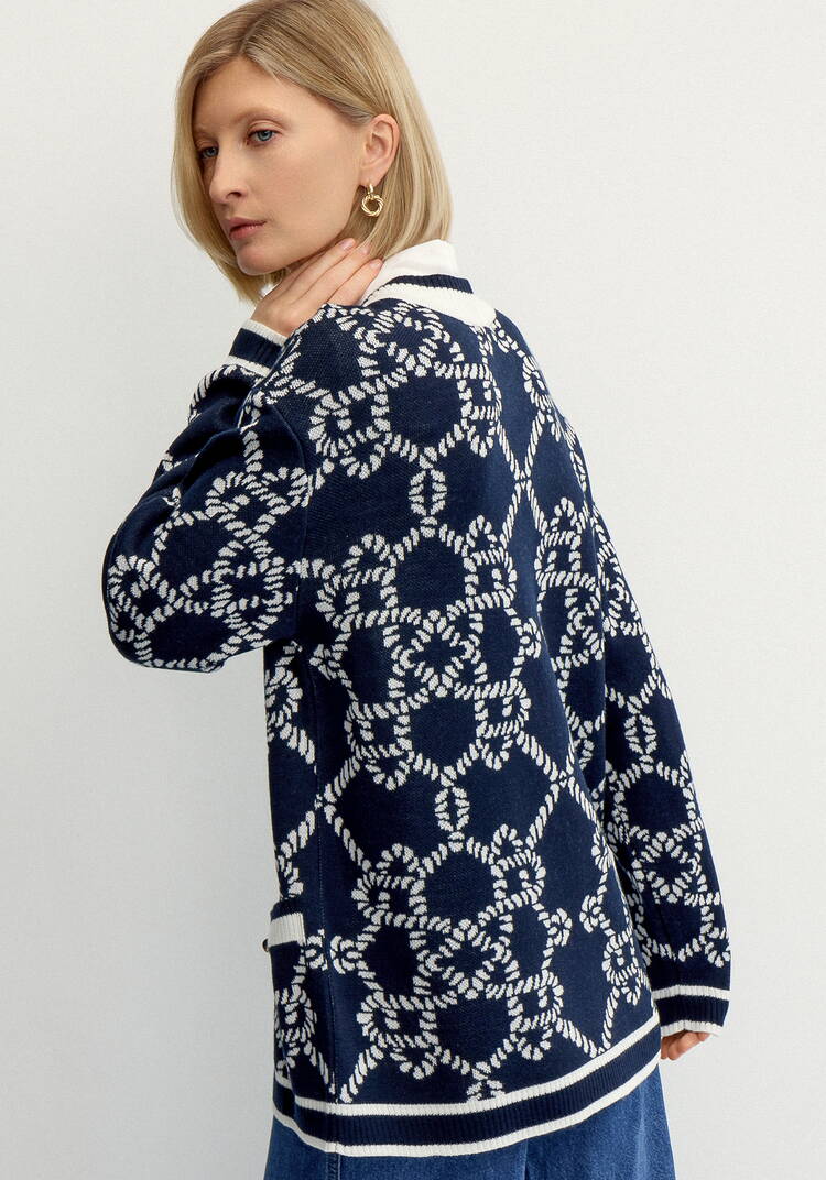 Кардиган женский удлиненный с карманами шир.  750, рис. 4