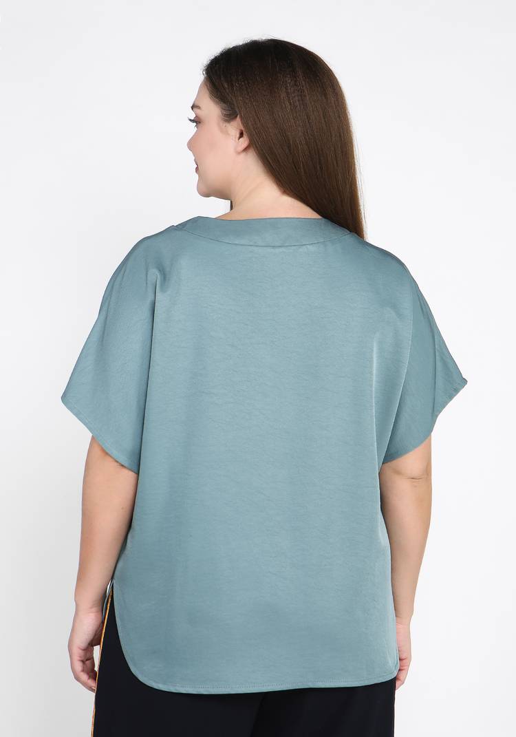 Блуза однотонная с рукавом-кимоно шир.  750, рис. 14