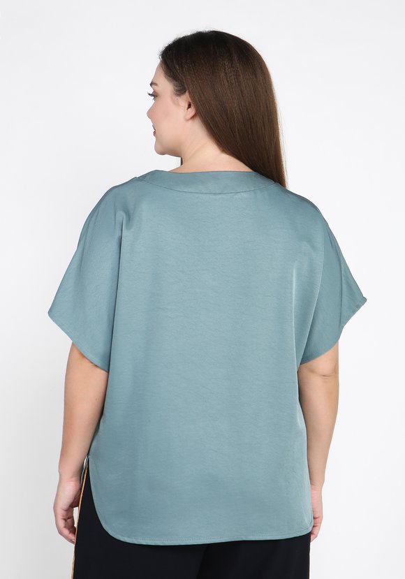 Блуза однотонная с рукавом-кимоно шир.  580, рис. 14