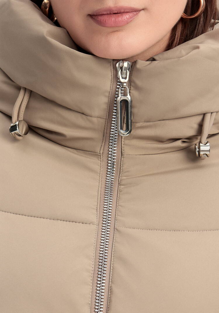 Пуховик стеганый с накладными карманами шир.  750, рис. 5