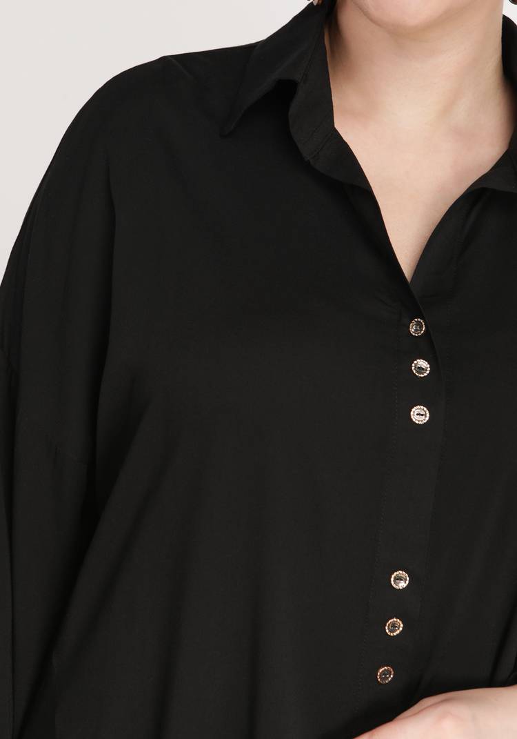 Блуза на пуговицах с карманами шир.  750, рис. 8