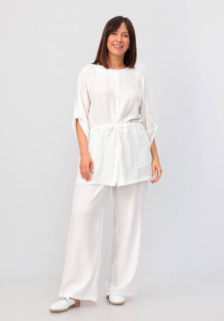 Кардиган на пуговицах с кулиской по талии шир.  750, рис. 41