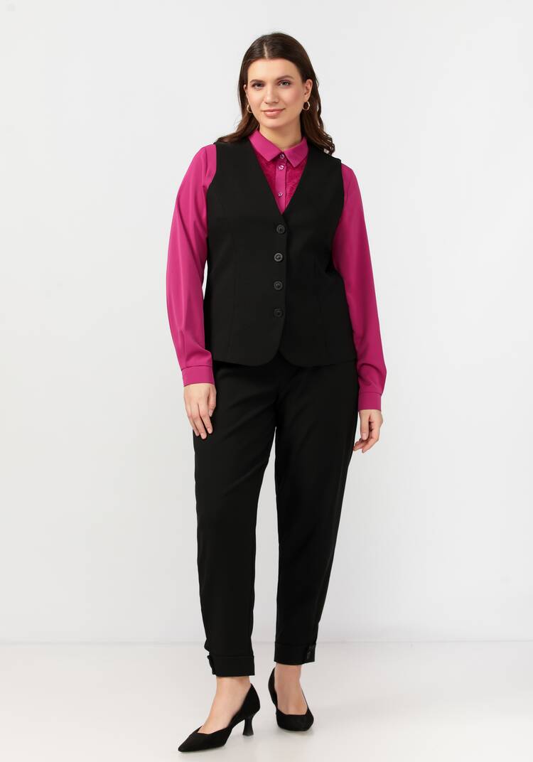 Жилет классический на пуговицах шир.  750, рис. 19