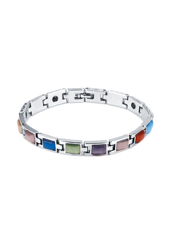 Браслет  магнитный Мария серебряный шир.  580, рис. 1