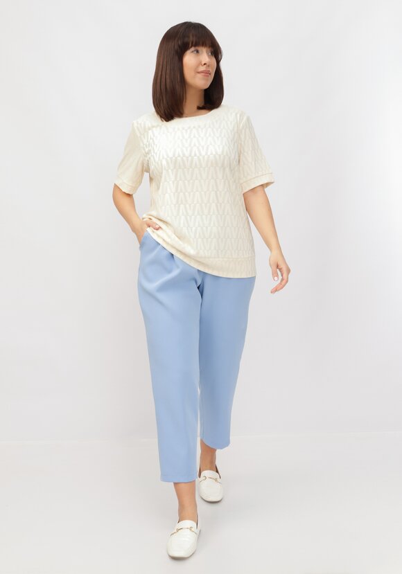 Джемпер с коротким рукавом и принтом шир.  580, рис. 15