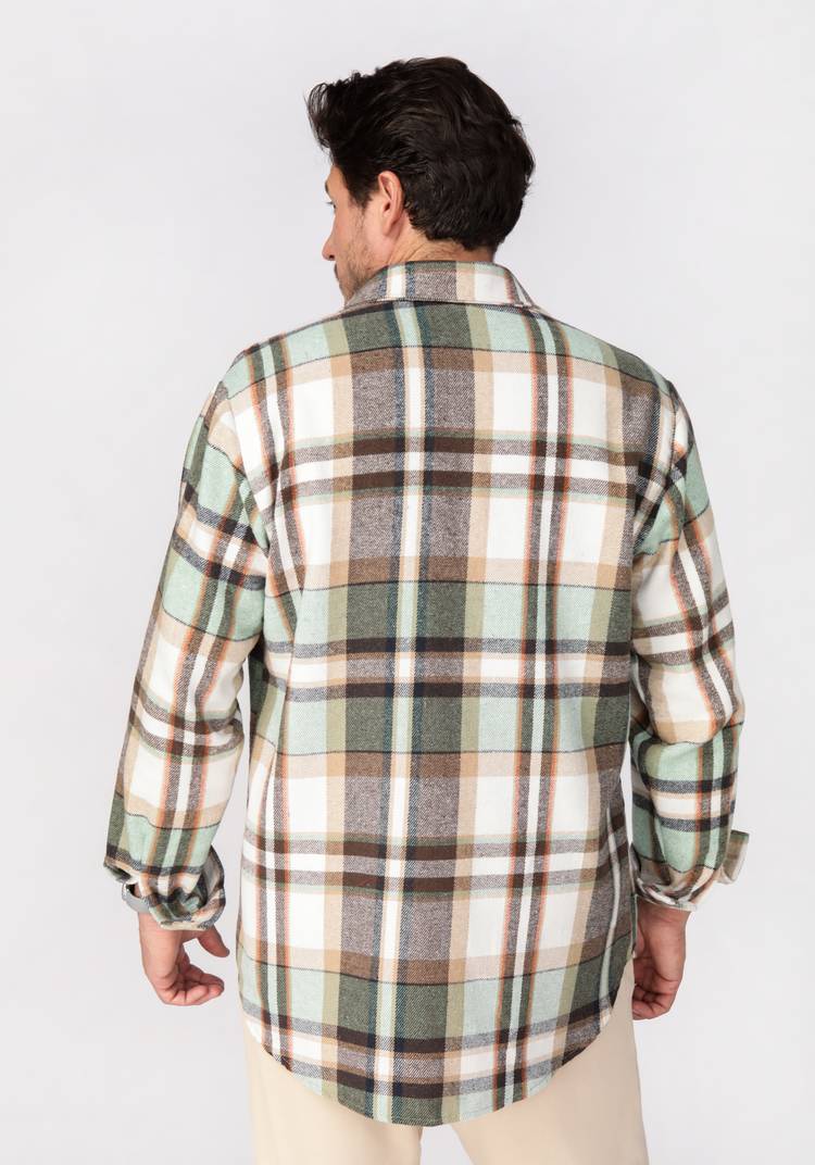 Рубашка мужская в крупную клетку шир.  750, рис. 7