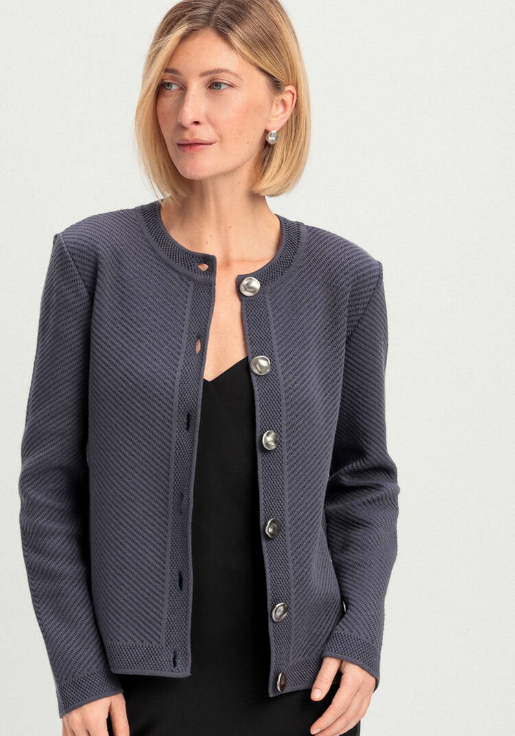 Жакет с акцентными пуговицами шир.  750, рис. 14