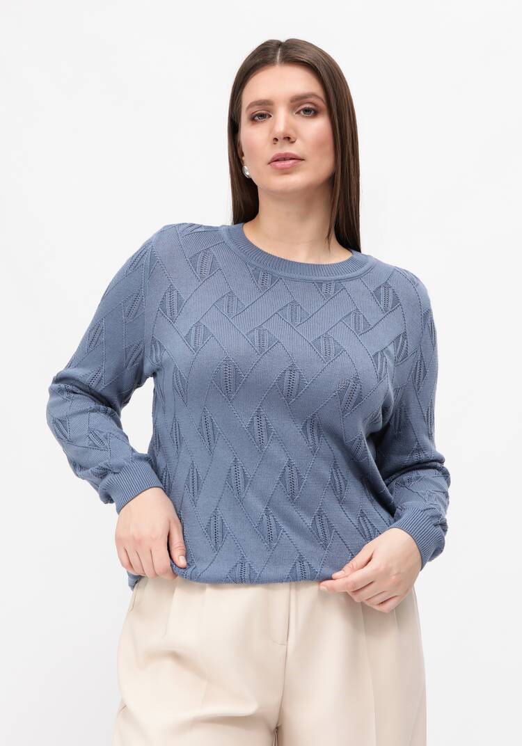 Джемпер ажурный удлиненный шир.  750, рис. 25