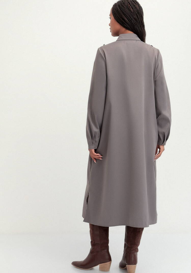 Платье рубашка с рюшей шир.  750, рис. 11