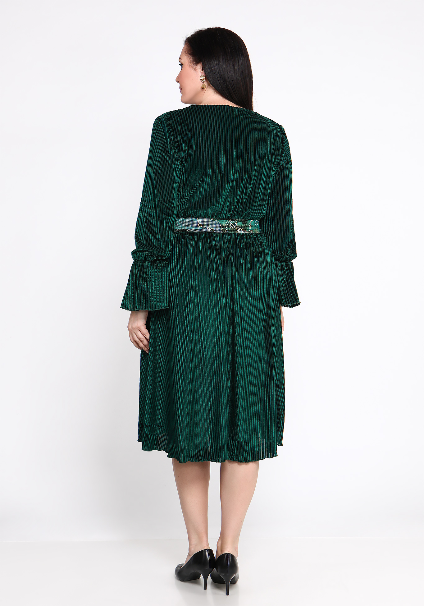 Платье "Зимние грезы" Lomara, размер 50, цвет зелёный - фото 5