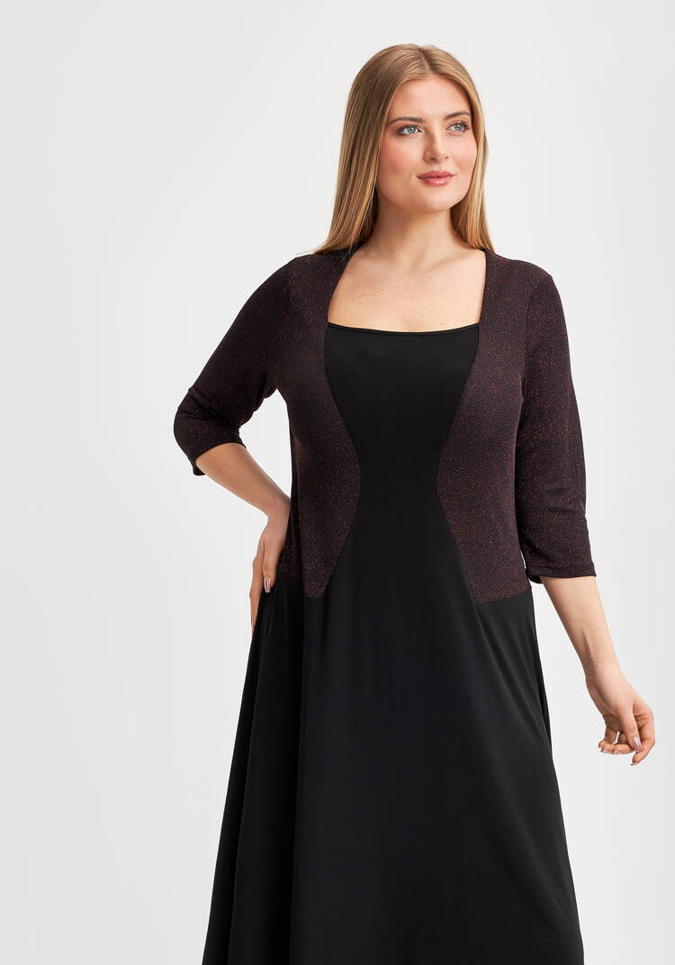 Платье Алина с эффектом костюма шир.  750, рис. 8