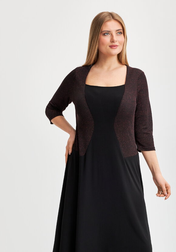 Платье Алина с эффектом костюма шир.  580, рис. 8