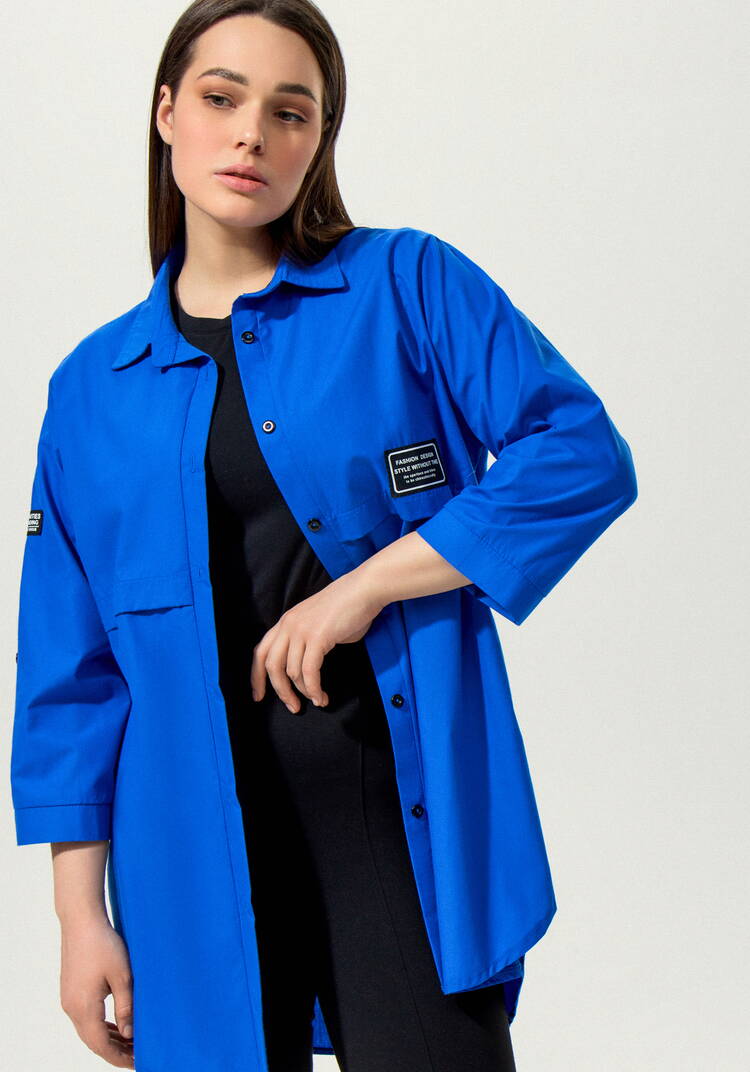 Рубашка с патами на рукаве Джоан шир.  750, рис. 38