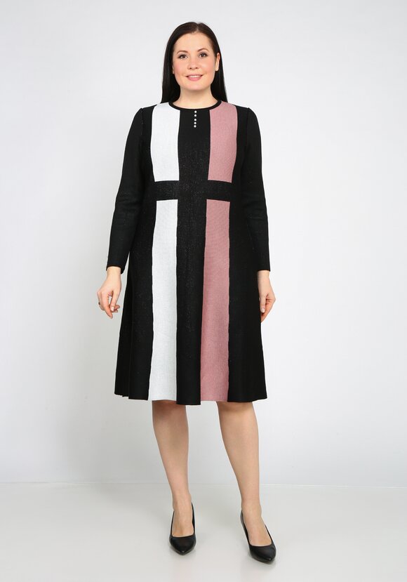 Платье с колор-блоками шир.  580, рис. 3