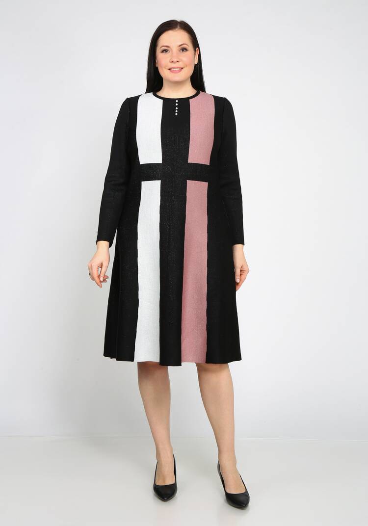 Платье с колор-блоками шир.  750, рис. 3