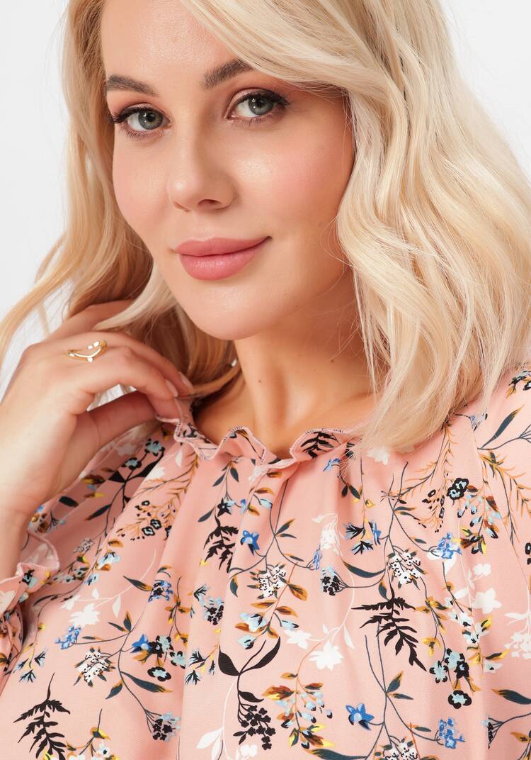 Блуза с цветочным принтом свободного кроя шир.  750, рис. 22