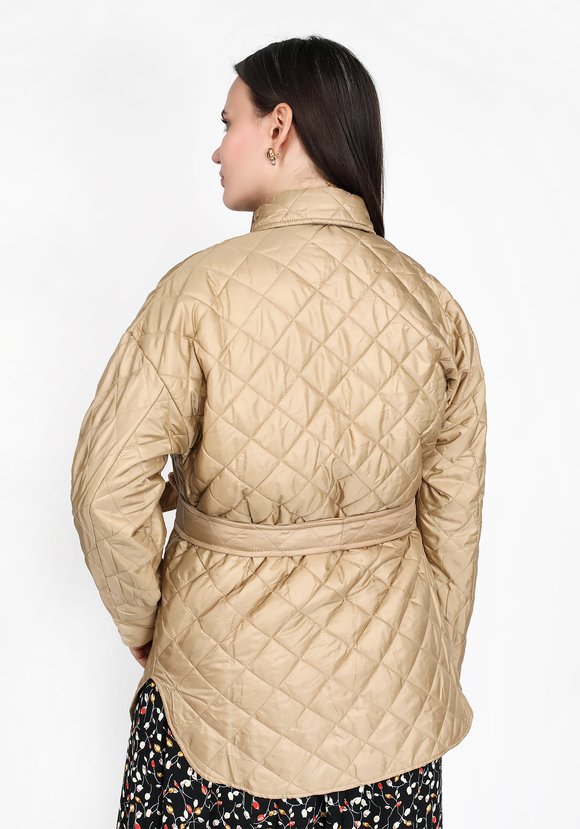 Куртка стеганая с карманами и поясом шир.  580, рис. 10