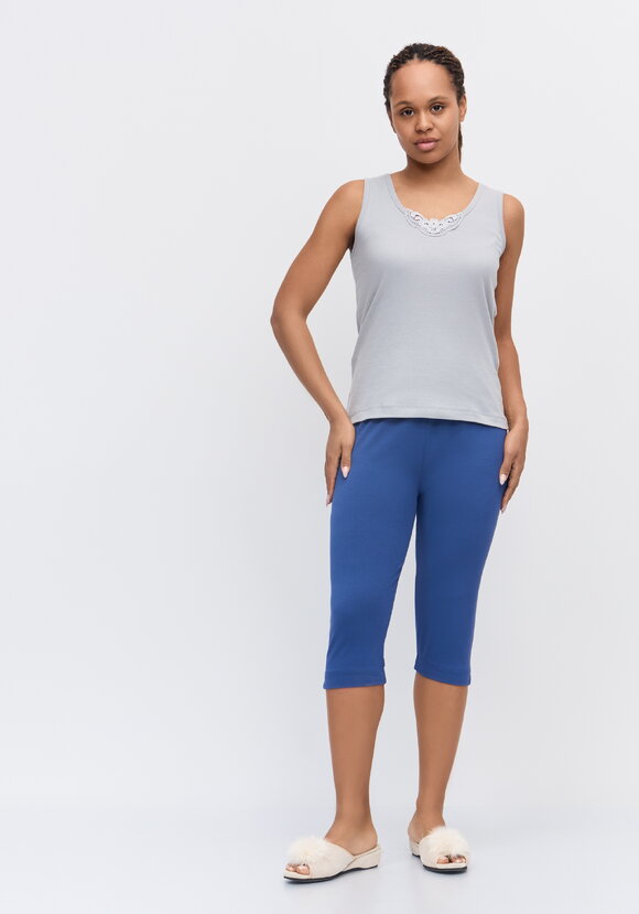 Майка из хлопка с кружевным шитьем шир.  580, рис. 2