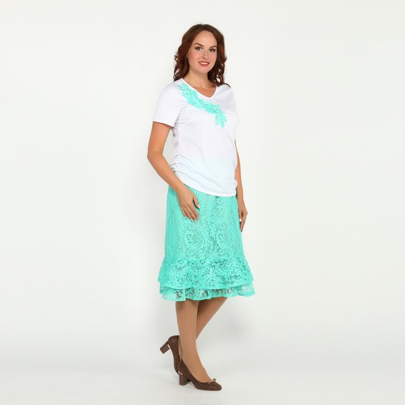 Юбка на резинке кружевная шир.  580, рис. 5