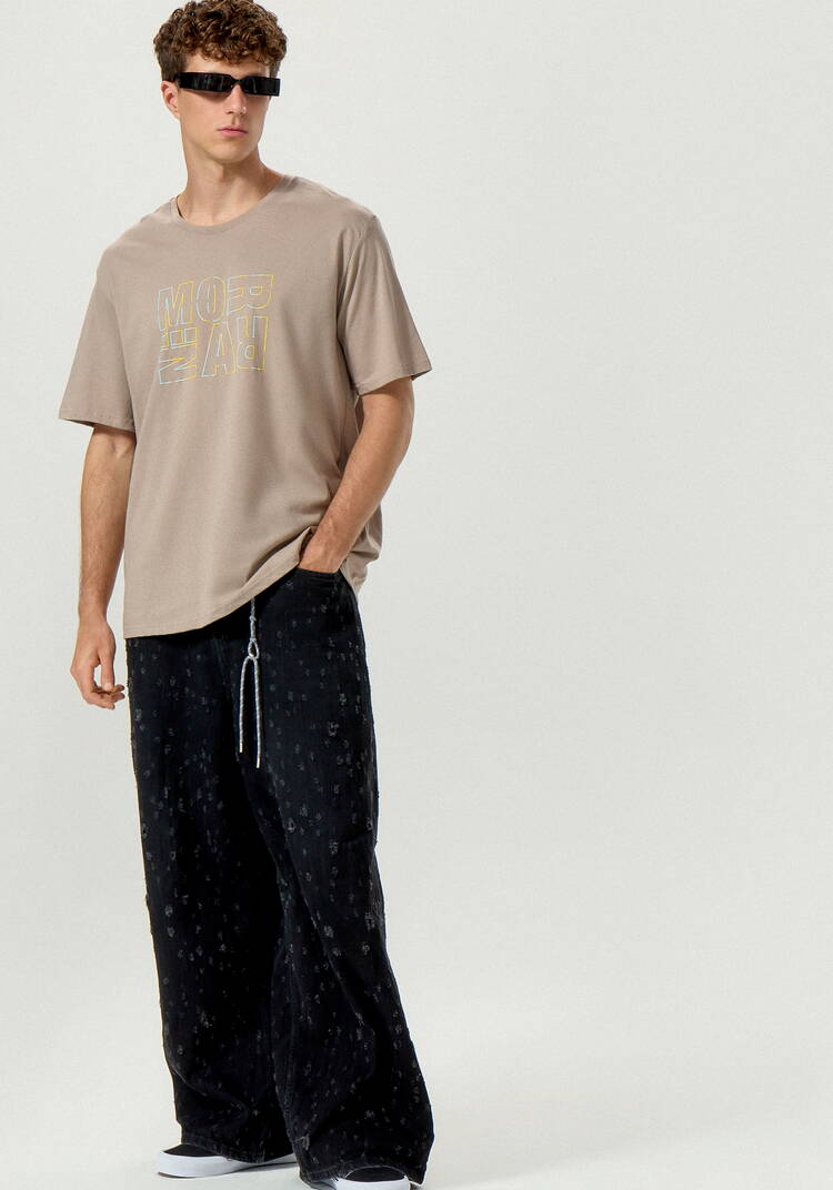 Комплект футболок с лаконичным принтом, 2 шт. шир.  750, рис. 46