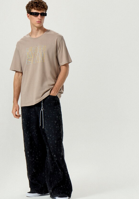 Комплект футболок с лаконичным принтом, 2 шт. шир.  580, рис. 46