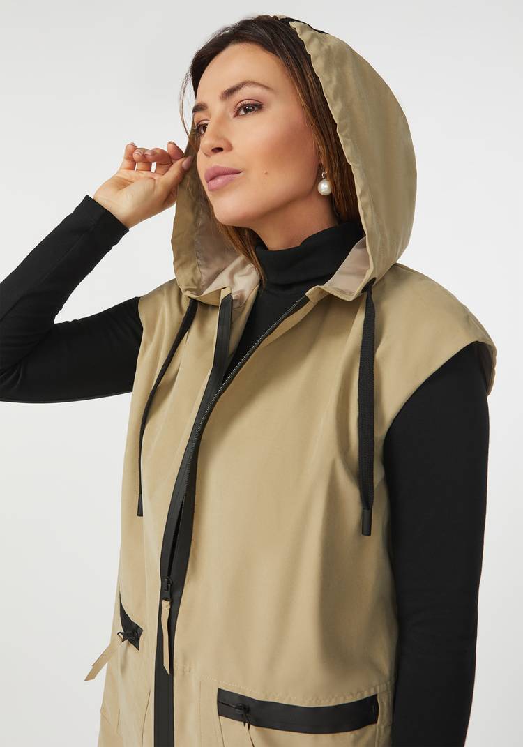 Жилет на молнии с капюшоном шир.  750, рис. 9