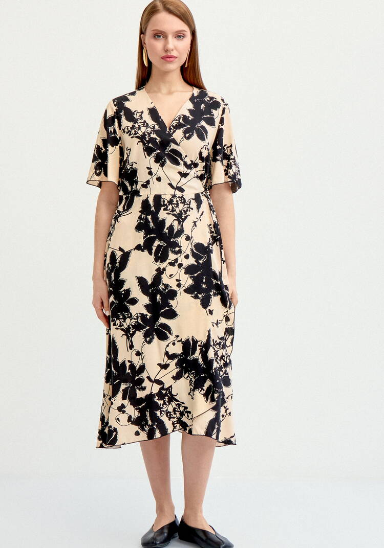 Платье с цвeточным принтом шир.  750, рис. 4