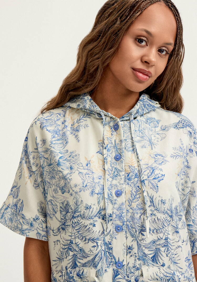 Платье изо льна с капюшоном шир.  750, рис. 13