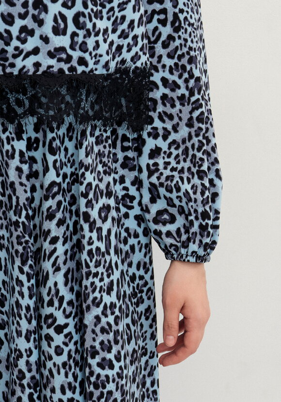 Платье из струящейся ткани с принтом леопард шир.  580, рис. 5