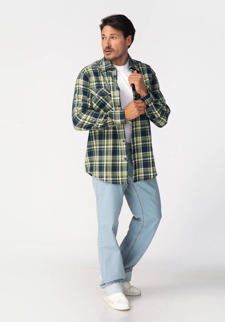 Фланелевая рубашка в клетку Клод шир.  750, рис. 3