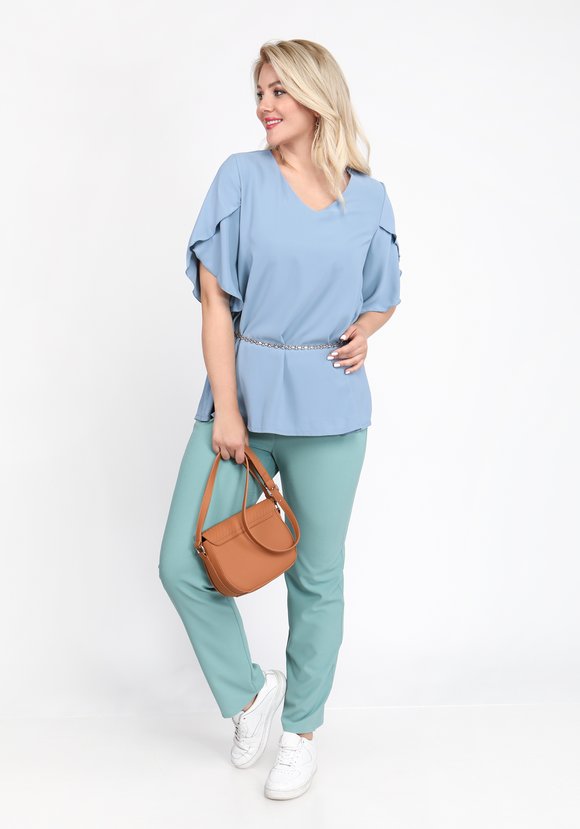 Блуза с необычным рукавом шир.  580, рис. 1