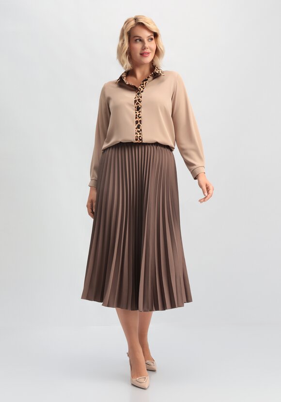 Юбка свободного кроя плиссированная шир.  580, рис. 23