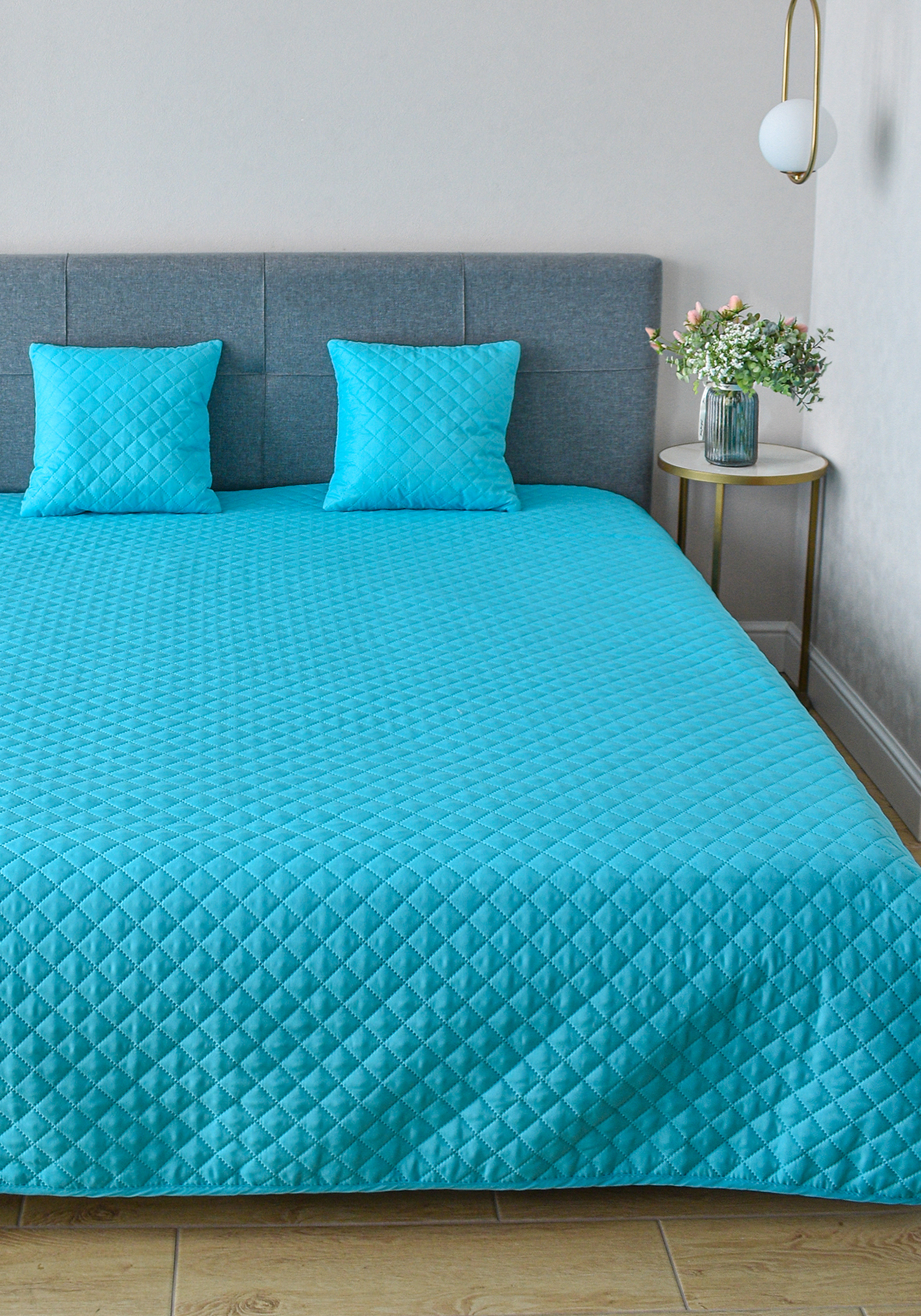 

Набор: покрывало и 2 подушки, Голубой