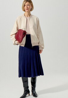 Юбка плиссе в вертикальную полоску