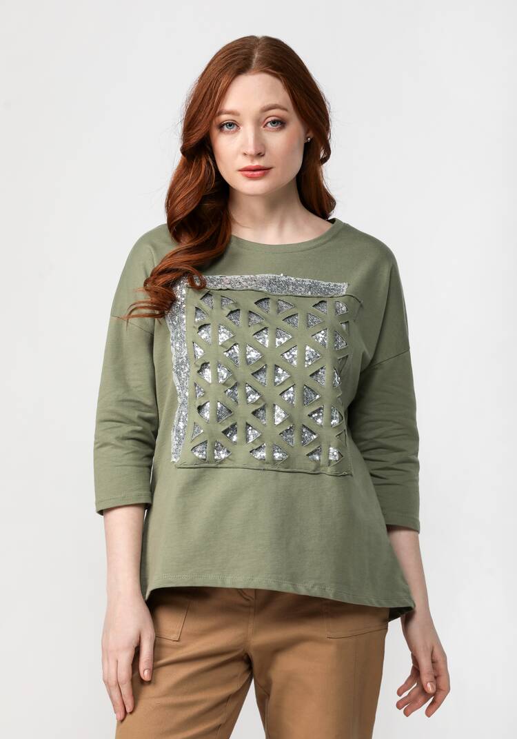 Джемпер Сверкающий принт шир.  750, рис. 6