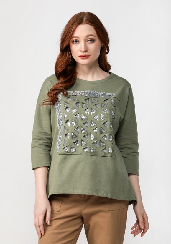 Джемпер Сверкающий принт шир.  580, рис. 6