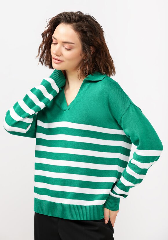 Джемпер поло в полоску шир.  580, рис. 12