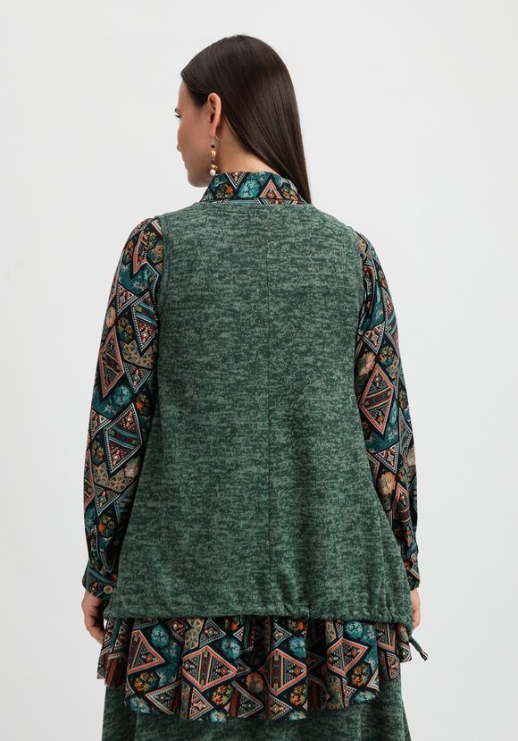 Жилет А-силуэта с кулиской по низу шир.  580, рис. 3