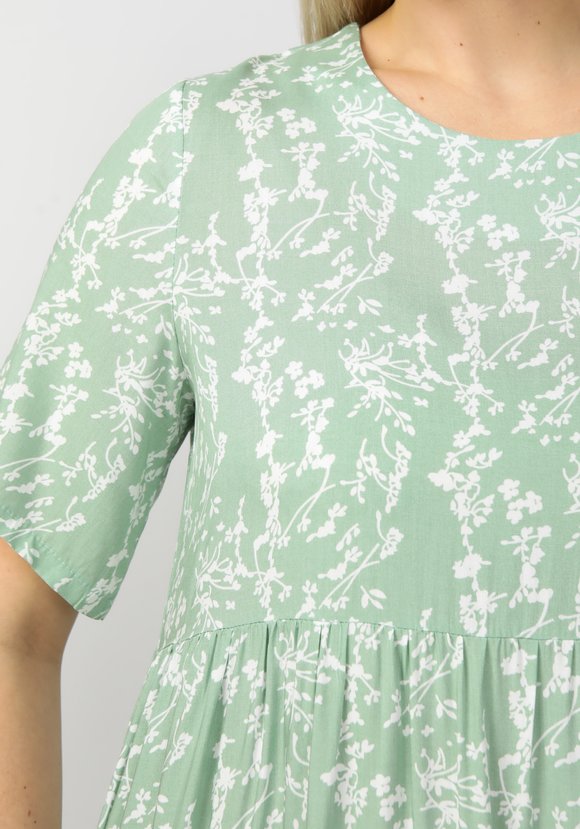 Платье свободного кроя с отрезной кокеткой шир.  580, рис. 20