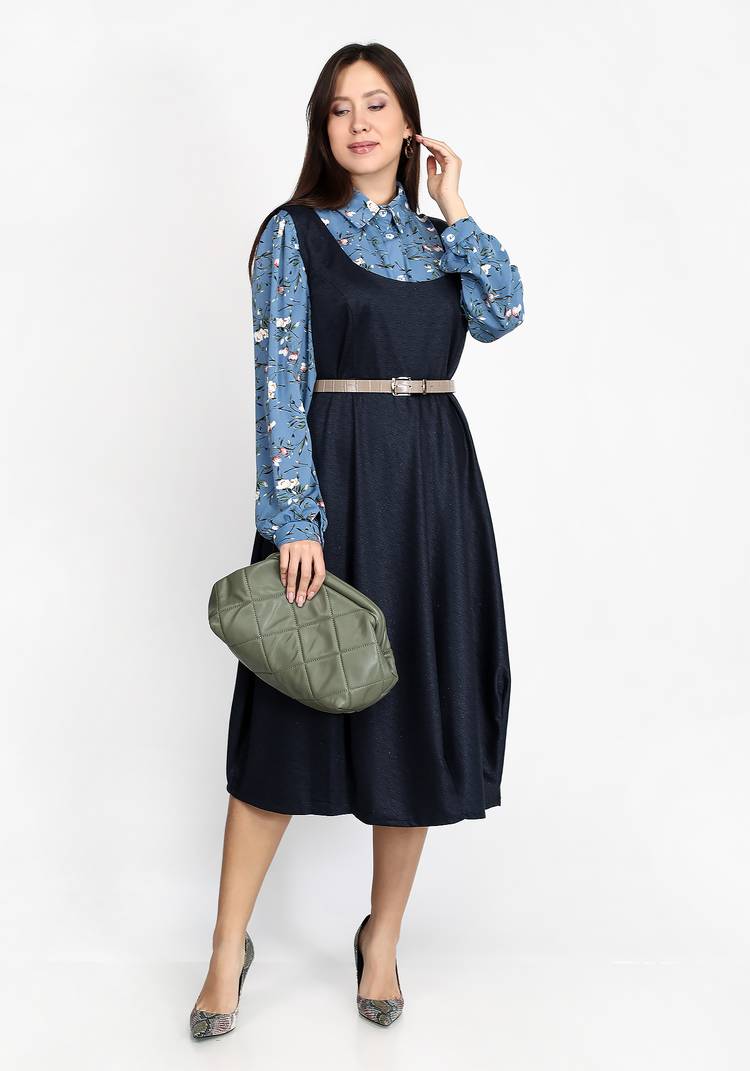 Блуза принтованная с длинным рукавом шир.  750, рис. 8